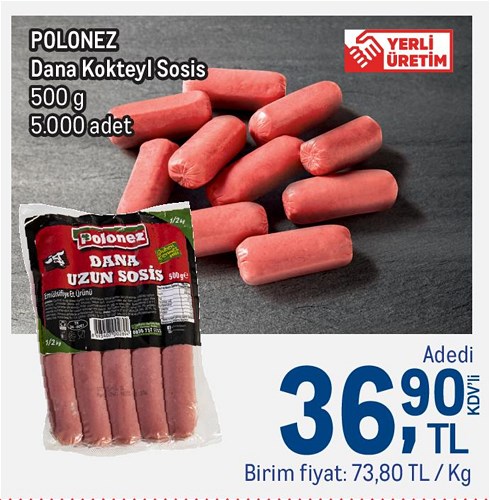 Polonez Dana Kokteyl Sosis 500 g image