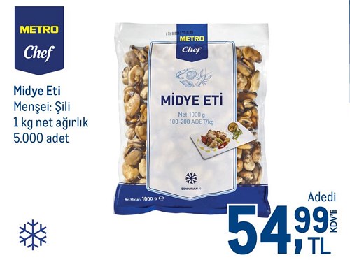 Metro Chef Midye Eti 1 kg Net Ağırlık image