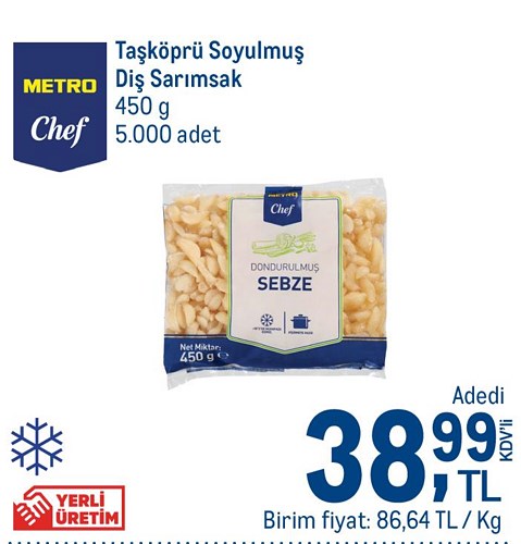 Metro Chef Taşköprü Soyulmuş Diş Sarımsak 450 g image