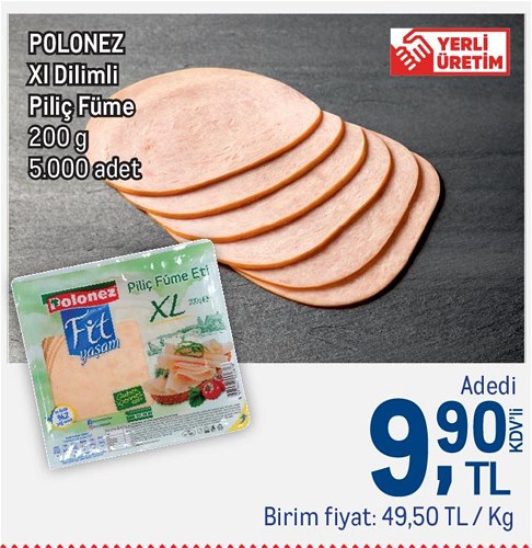 Polonez XL Dilimli Piliç Füme 200 g image