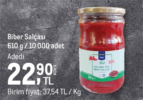 Metro Chef Bio Biber Salçası 650 g image