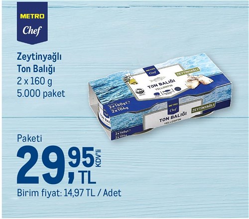 Metro Chef Zeytinyağlı Ton Balığı 2x160 g image