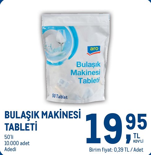 Aro Bulaşık Makinesi Tableti 50'li image