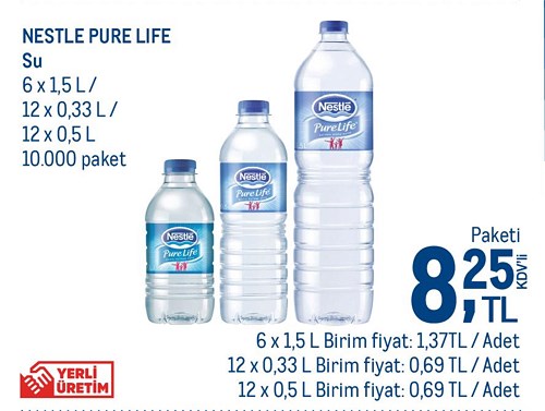 Nestle Pure Life Su 6x1,5 L / 12x0,33 L / 12x0,5 L image