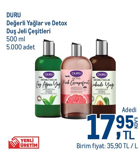 Duru Değerli Yağlar ve Detox Duş Jeli Çeşitleri 500 ml image