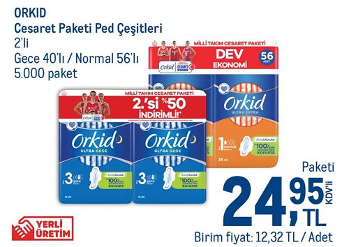 Orkid Cesaret Paketi Ped Çeşitleri 2'li / Gece 40'lı / Normal 56'lı image