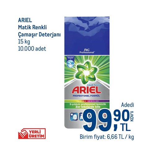 Ariel Matik Renkli Çamaşır Deterjanı 15 kg image