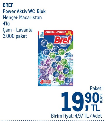 Bref Power Aktiv Wc Blok 4'lü image