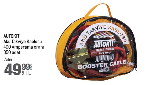 Autokit Akü Takviye Kablosu 400 Amperama Oranı image