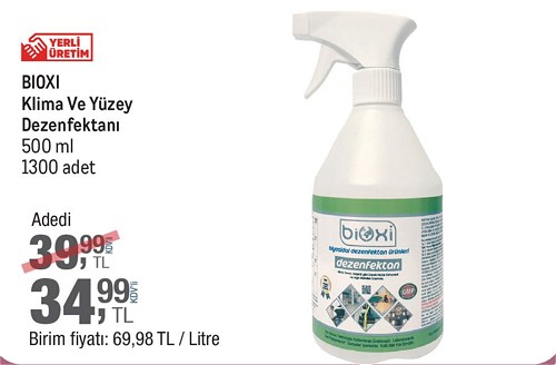 Bioxi Klima ve Yüzey Dezenfektanı 500 ml image