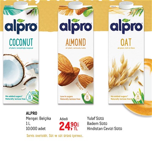 Alpro Yulaf/Badem/Hindistan Cevizi Sütü 1 l image