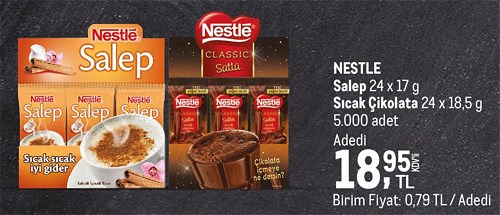 Nestle Salep 24x17 g/Sıcak Çikolata 24x18,5 g image