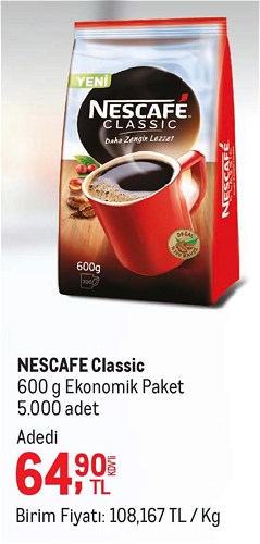 Nescafe Classic 600 g Ekonomik Paket image