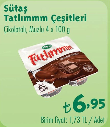 Sütaş Tatlımmm Çeşitleri 4 x 100 g image