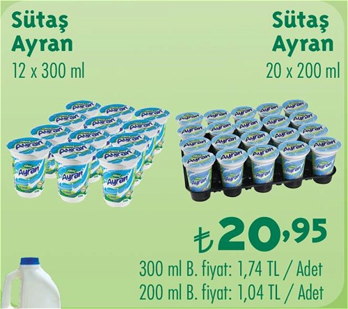 Sütaş Ayran 12 x 300 ml / Sütaş Ayran 20 x 200 ml image