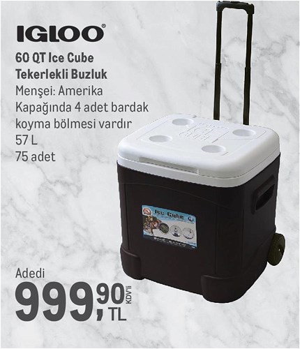 Igloo 60 QT Ice Cube Tekerlekli Buzluk 57 L image