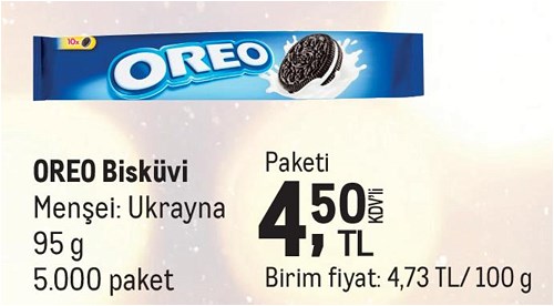 Oreo Bisküvi 95 g image