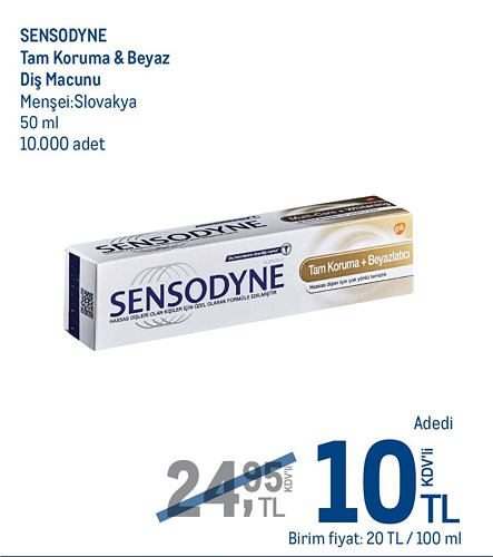 Sensodyne Tam Koruma & Beyaz Diş Macunu 50 ml image