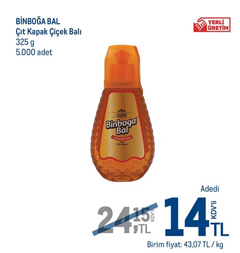 Binboğa Bal Çıt Kapak Çiçek Balı 325 g image