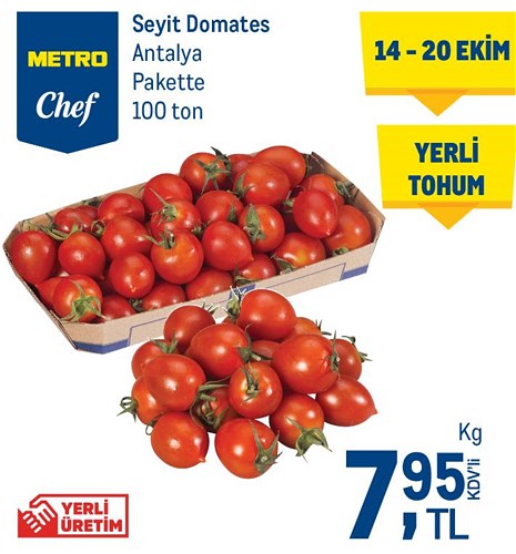 Metro Chef Seyit Domates Antalya Pakette Kg image