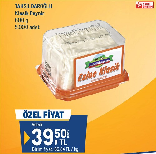 Tahsildaroğlu Klasik Peynir 600 g image