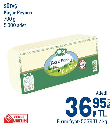 Sütaş Kaşar Peyniri 700 g image