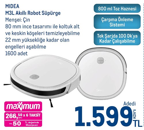 Midea M3L Akıllı Robot Süpürge image