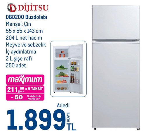 Dijitsu DBD200 Buzdolabı image