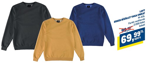Loft Erkek Bisiklet Yaka Sweat image