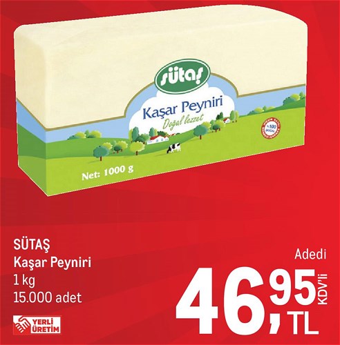 Sütaş Kaşar Peyniri 1 kg image