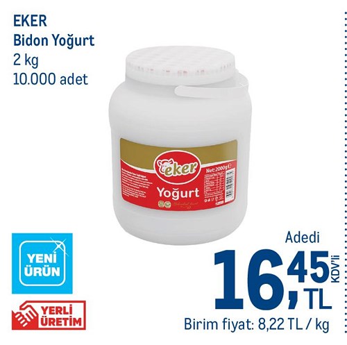 Eker Bidon Yoğurt 2 kg image