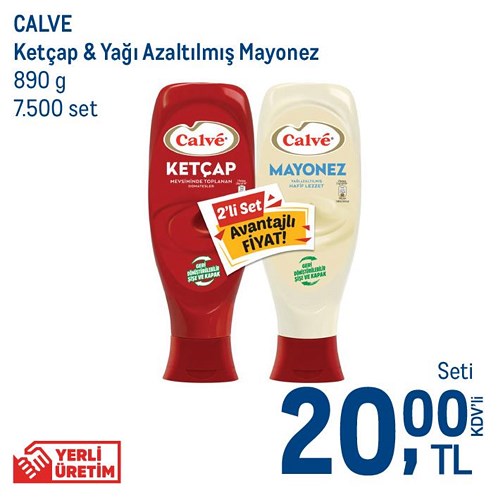 Calve Ketçap&Yağı Azaltılmış Mayonez 890 g image