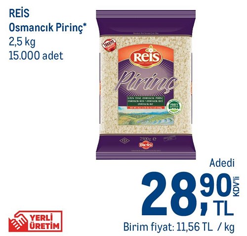 Reis Osmancık Pirinç 2.5 kg image