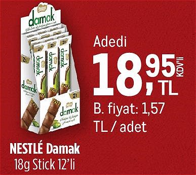 Nestle Damak 18g Stick 12'li image