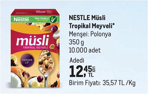 Nestle Müsli Tropikal Meyveli 350 g image