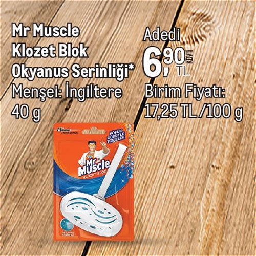 Mr Muscle Klozet Blok Okyanus Serinliği 40 g image