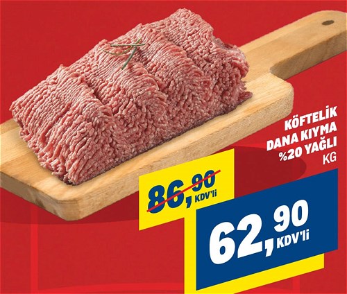 Köftelik Dana Kıyma %20 Yağlı Kg image