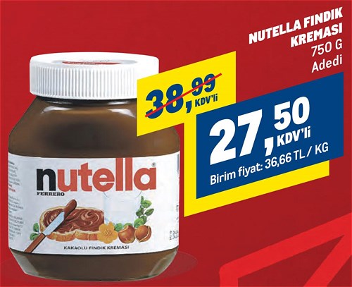 Nutella Fındık Kreması 750 G image