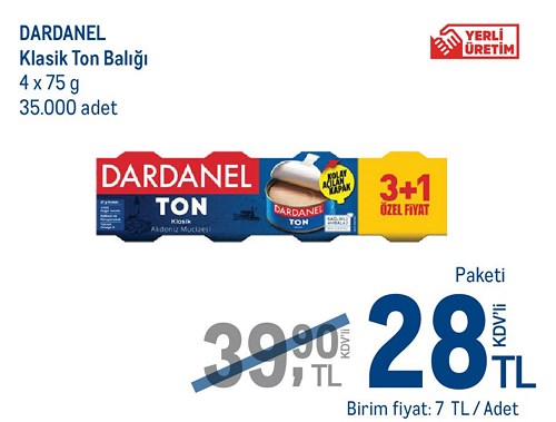 Dardanel Klasik Ton Balığı 4x75 g image