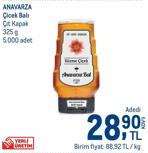 Anavarza Çiçek Balı Çıt Kapak 325 g image