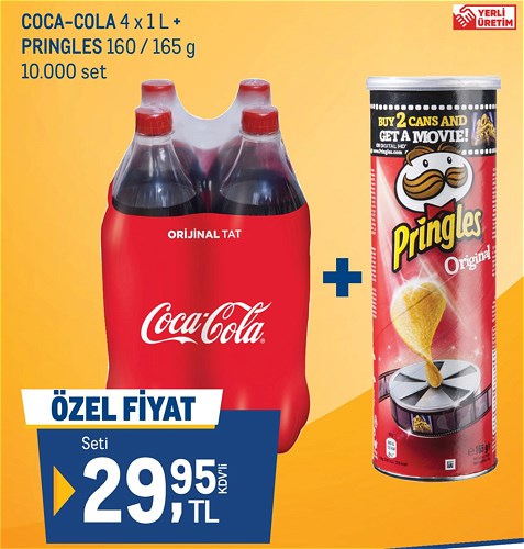 Coca-Cola 4x1 L + Pringles 160/165 g image