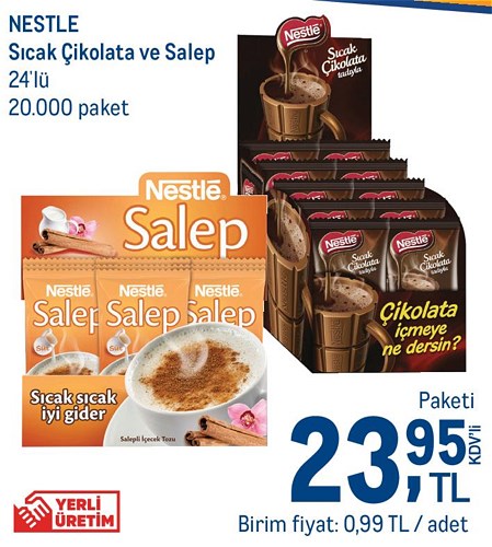 Nestle Sıcak Çikolata ve Salep 24'lü image