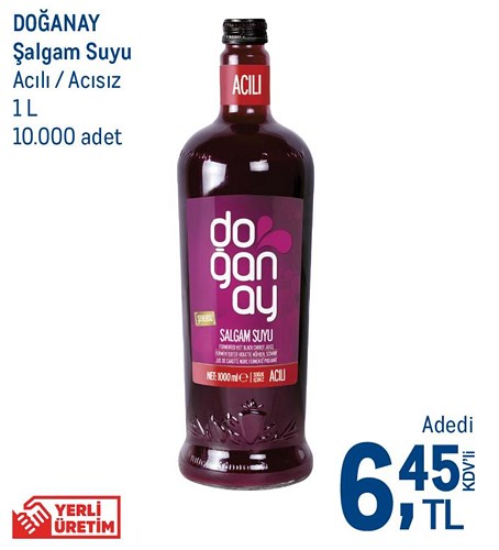 Doğanay Şalgam Suyu Acılı/Acısız 1 L image