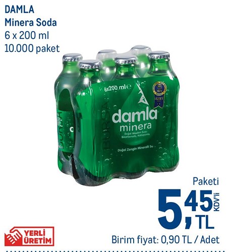 Damla Minera Soda 6x200 ml image