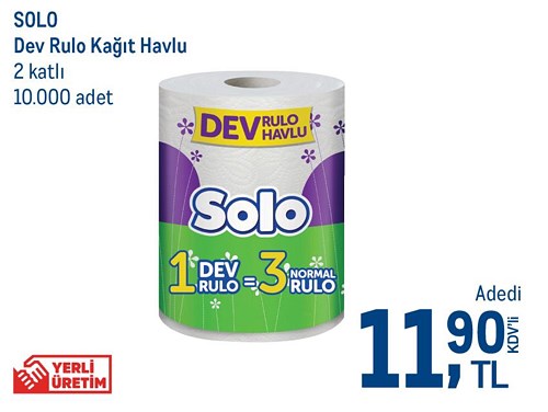 Solo Dev Rulo Kağıt Havlu 2 Katlı image