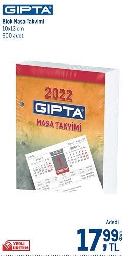 Gıpta Blok Masa Takvimi 10x13 cm image