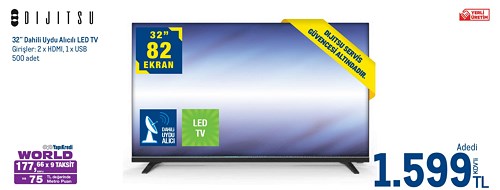 Dijitsu 32" Dahili Uydu Alıcılı Led Tv image