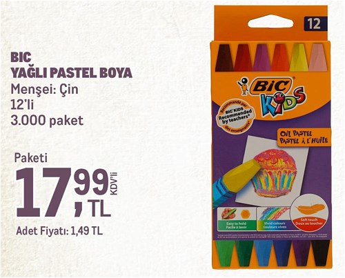 Bic Yağlı Pastel Boya 12'li image