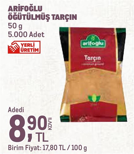 Arifoğlu Öğütülmüş Tarçın 50 g image