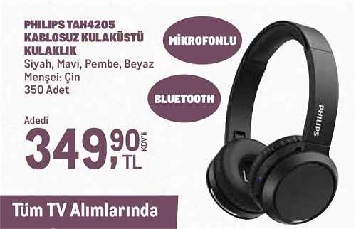 Philips TAH4205 Kablosuz Kulaküstü Kulaklık image